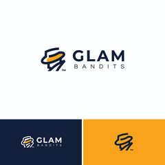 letter g mafia bandit logo design