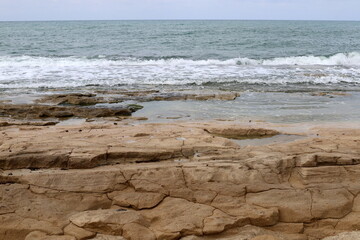The Mediterranean coast in northern Israel