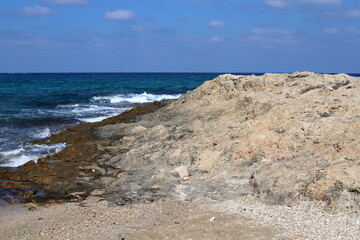 The Mediterranean coast in northern Israel