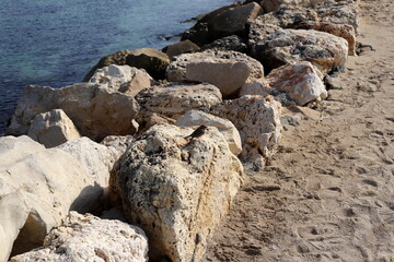 The Mediterranean coast in northern Israel