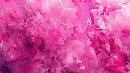 Fototapeta premium Abstract pink magenta watercolor-painted paper texture background, trend color of 2020.