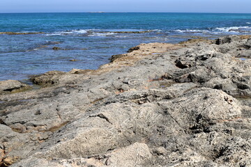 The Mediterranean coast in northern Israel