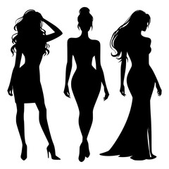 Timeless Style and Minimalist Fashion Silhouette Chic Black colour vector © PixelSaga MH2 