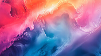 Obraz premium Flowing abstract background with soft pink and blue splashes, featuring silky textures and smooth waves, perfect for a vibrant wallpaper or artistic backdrop