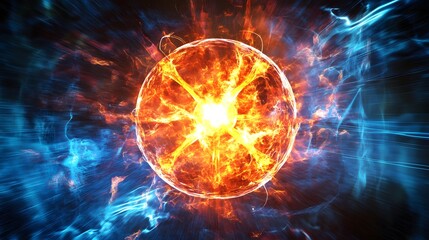 Obraz premium Nuclear Fuel Interaction and Energy Release