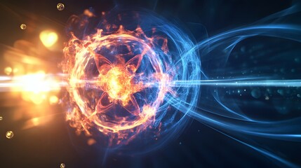 Fototapeta premium Radiation Waves from Uranium Emission