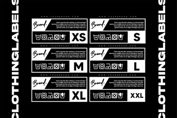 Clothing t-shirt label vector tag template design