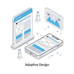 Adaptive Design isometric stock illustration Eps 10 File