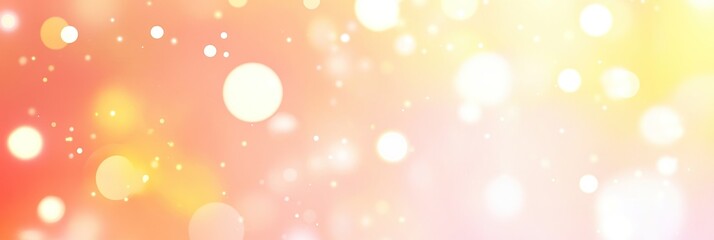 A soft, blurred background with scattered pink and yellow dots of varying sizes