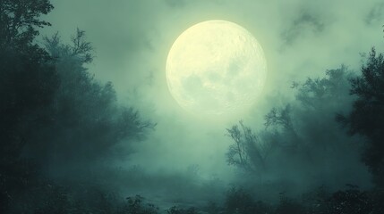 Mysterious moonlit forest a journey through enigmatic nature's beauty