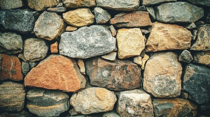 Vibrant Warm Stone Wall with Natural Textures