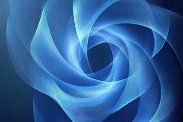 Abstract blue swirl with a dark center, creating an illusion of depth and movement.