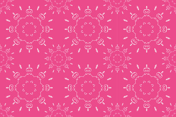 Damask Colour Fabric Design Arabic Geometric Pattern Wallpaper Folk Embroidery, Aztec Ornament Print. Design for Carpet, Wallpaper, Clothing, Wrapping, Fabric