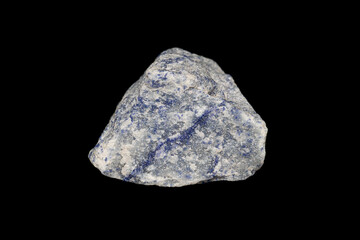 Closeup natural rough blue Aventurine gemstone on dark background (selective focus)