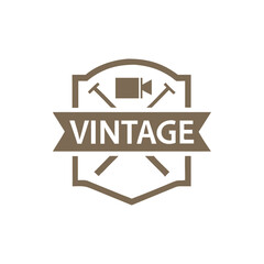 Retro Film Reel Logo for Classic Cinema Productions