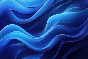 Obraz premium Abstract blue wavy background with smooth, flowing lines.