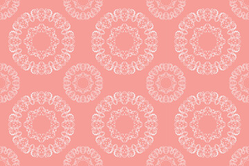 Damask Flower Tribal Islamic Art Geometric Pattern Folk Embroidery, Aztec Ornament Print. Design for Carpet, Wallpaper, Clothing, Wrapping, Fabric