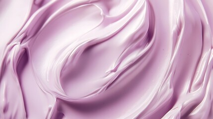 Obraz premium A smooth, swirled texture of creamy, light pink substance, suggesting a whipped or beaten product, possibly a cosmetic or dessert.