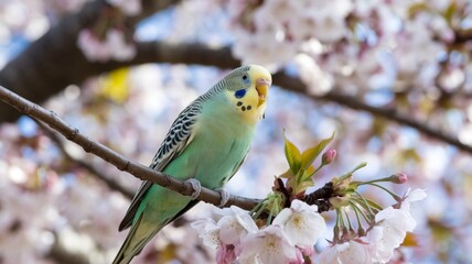 A Lovebird Sitting on a cage 