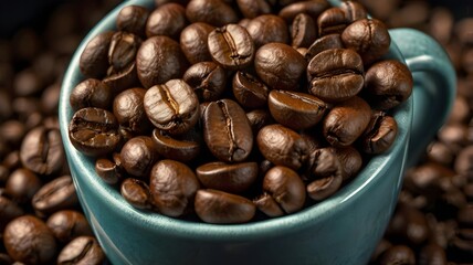 Naklejka premium coffee beans background