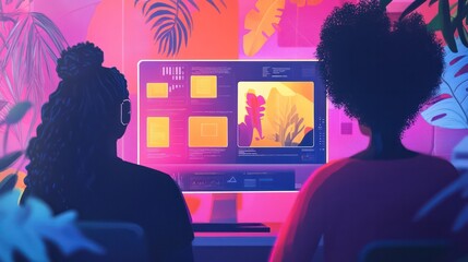 A group works on an AI-powered media production platform that focuses on sustainable and environmentally conscious content.