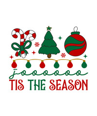 Joooooo Tis The Season Funny Christmas SVG T-shirt Designs, Christmas Quotes Cut Files Designs Bundle.
