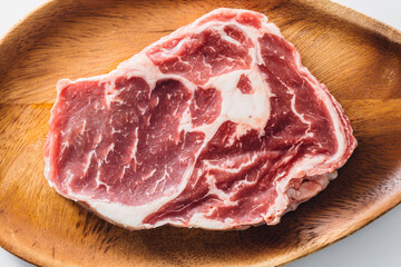 Ribeye Steak on white background