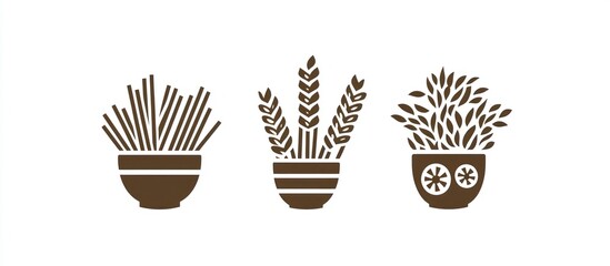 Glyph icon of pasta, clean and bold design for international cuisine.