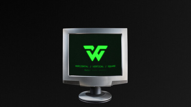 Retro Personal Computer Logo Reveal 366 1:1 16:9 9:16