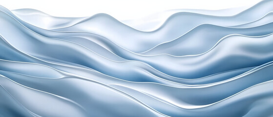 Fototapeta premium A detailed view of a blue-white background featuring wavy lines atop, with distinctive undulations present beneath