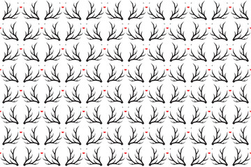 Illustration White deer on white background.