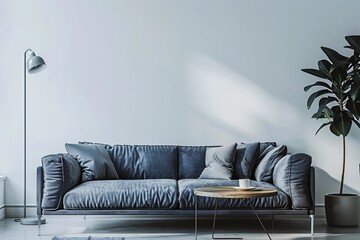 modern living room interior with White Background.