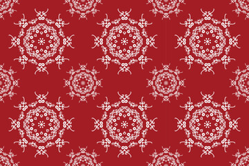 Damask Floral Patterns Ornament Abstract Geometric Pattern Design Folk Embroidery, Aztec Ornament Print. Design for Carpet, Wallpaper, Clothing, Wrapping, Fabric