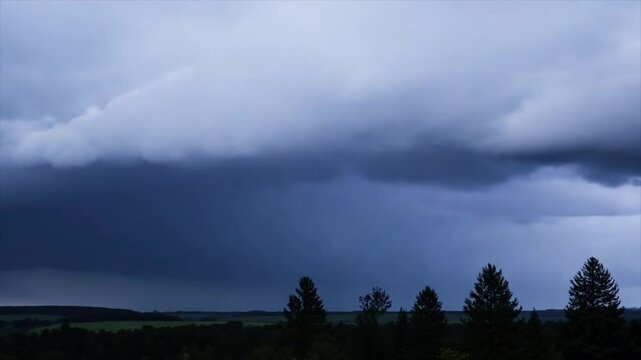 thunderstorm time lapse with lightening Generative AI