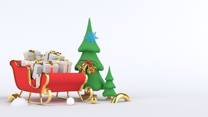 christmas 3d rendering assets illustration