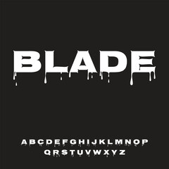 Alphabet font, typography vector, letters black and white style