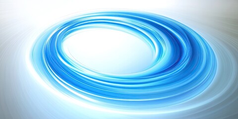 3D Blue Spiral Swirl Abstract Business and Technology Wallpaper with Light Effects on White Background, Featuring Energy-Charged Streaks and Modern Minimalist Design
