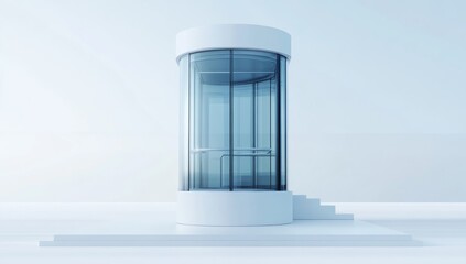 Modern Circular Glass Elevator Design