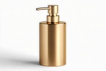 Obraz premium gold pump hand wash cosmetics bottle 3d rendering