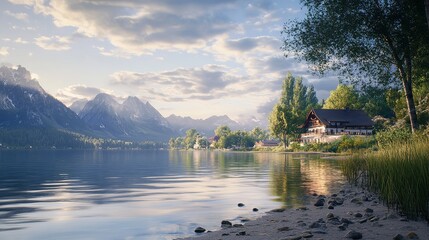 Fototapeta premium Sunlight Through a Forest Canopy