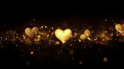 
Abstract valentine background featuring bokeh lights and heart shapes