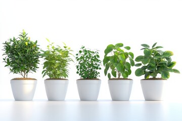 Obraz premium Elegant Indoor Plants in Pots