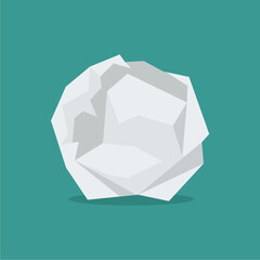 Round crumpled paper vector illustration
