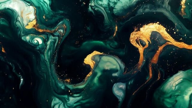 
This luxurious green and gold abstract marble pattern features elegant watercolor elements, creating a stunning visual effect. Perfect for backgrounds, marketing materials, and home decor.