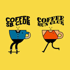 Design, coffee run and skateboard club