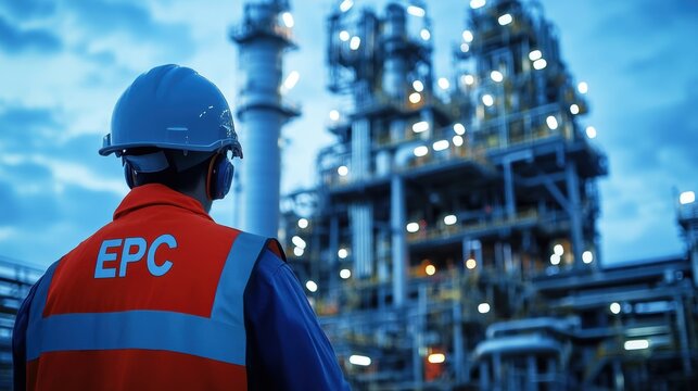 Closeup of EPC Engineering Visuals and Infrastructure Insights in Bold Design