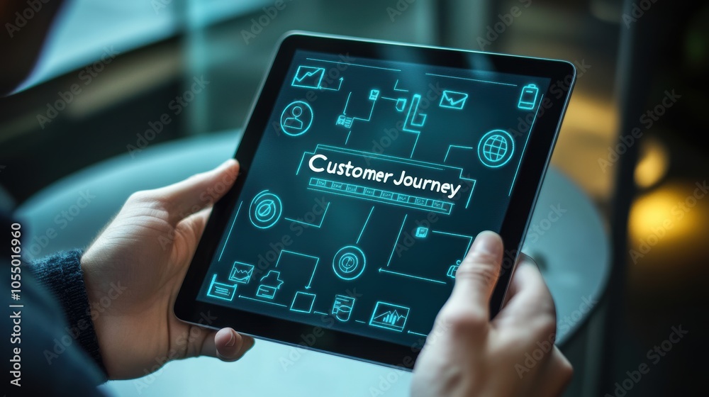 Poster exploring the customer journey a comprehensive guide through digital touchpoints and interactions