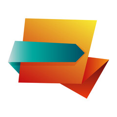 Colorful abstract sale banner. colorful origami sale banner