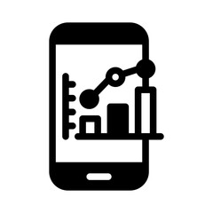 smartphone bar chart glyph style