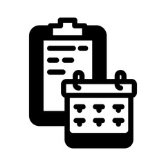 clipboard calendar glyph style